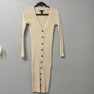 Tan long sleeve dress